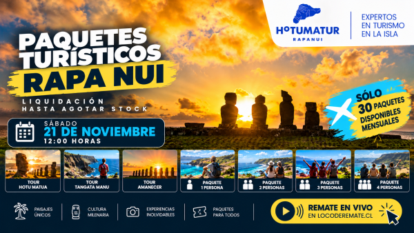 LIQUIDACION DE PAQUETES TURISTICOS RAPA NUI